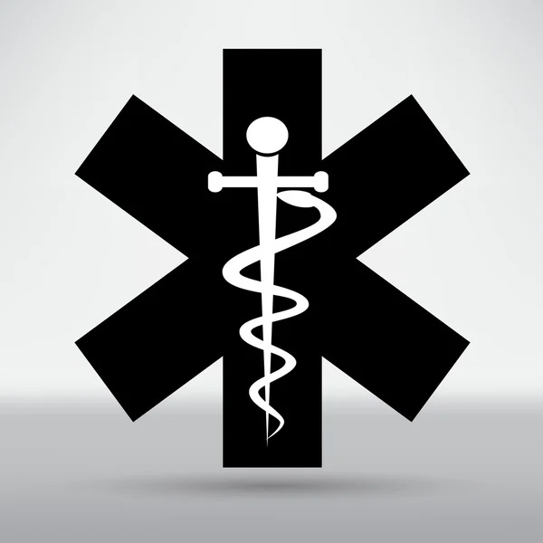 Símbolo médico, signo de logotipo — Vector de stock