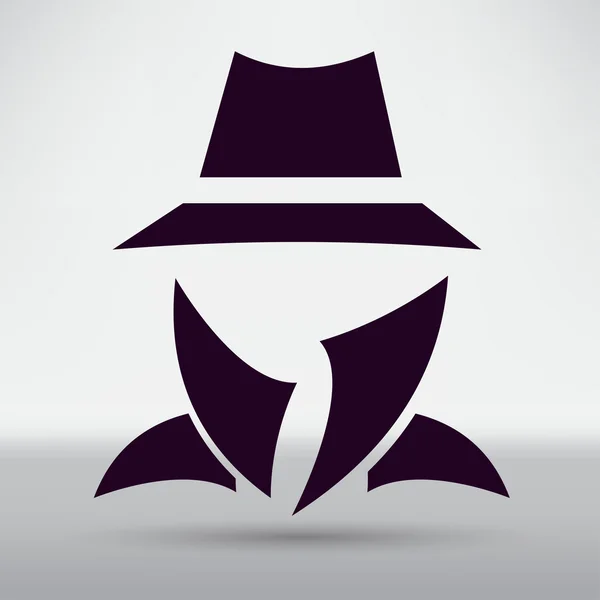 . ikona agenta tajné služby — Stockový vektor