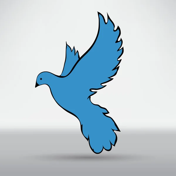 Dove of peace, bird symbol — Stockový vektor