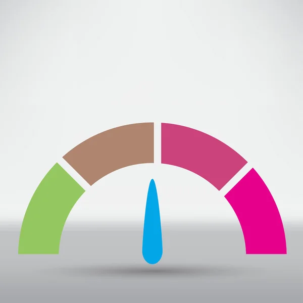 Snelheidsmeter, vervoer pictogram — Stockvector