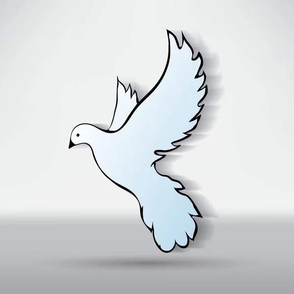 Dove of peace, bird symbol — 스톡 벡터