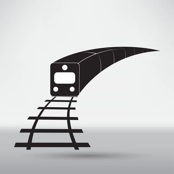 Tren, icono ferroviario — Vector de stock