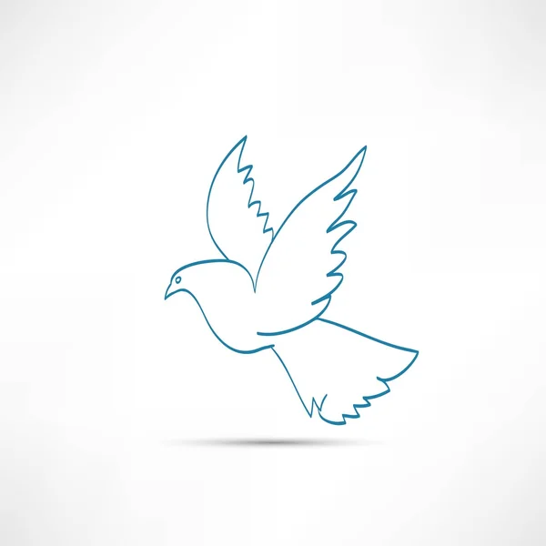 Dove of peace, bird symbol — 스톡 벡터