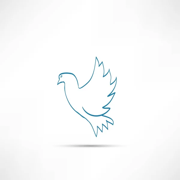 Dove of peace, bird symbol — Stockvector