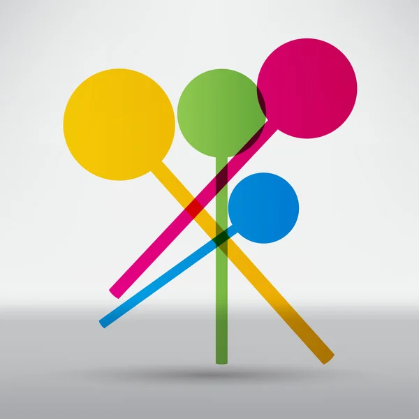 Lollipops, color candies icon — Stockvector