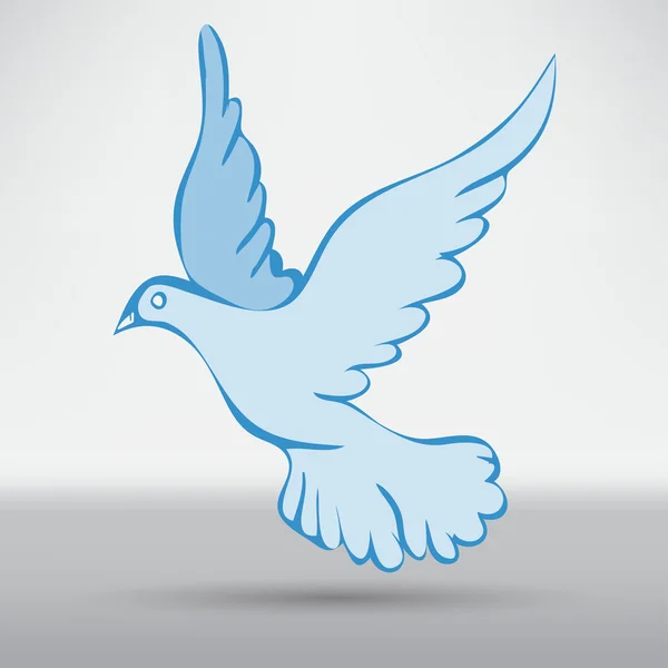 Dove of peace, bird symbol — 스톡 벡터