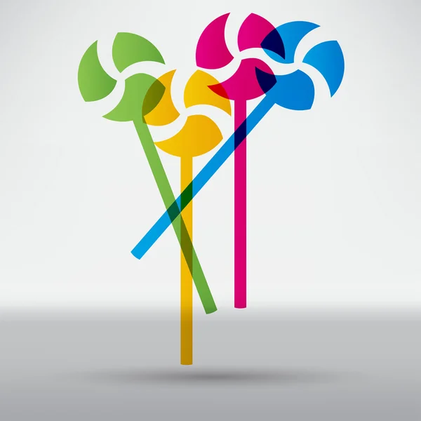 Lollipops, color candies icon — 图库矢量图片