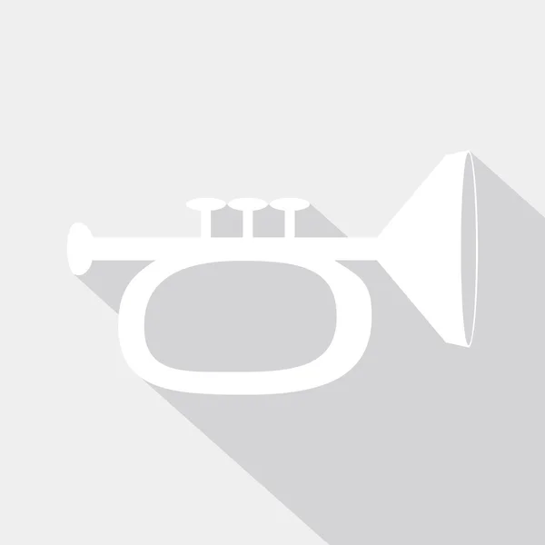 Icona di tromba, musica — Vettoriale Stock