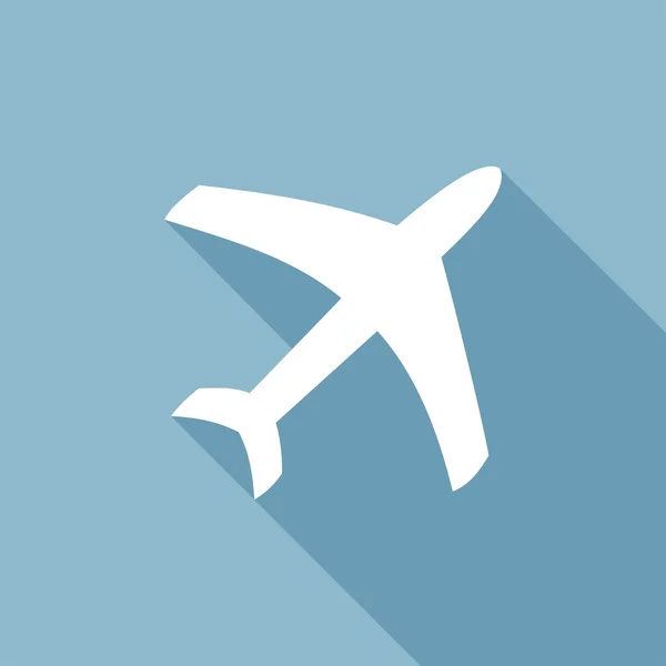 Símbolo de avión, icono de viaje — Vector de stock