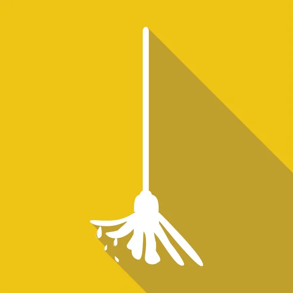 Icône de serpillière, nettoyage des sols — Image vectorielle