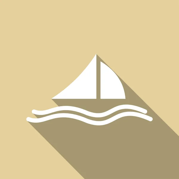 Ikone der Yacht, Reise — Stockvektor