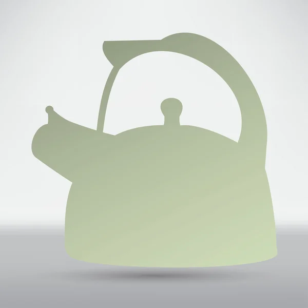 Чайник, Кухонная икона — стоковый вектор