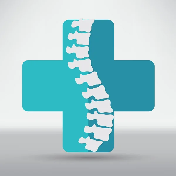 Spine diagnostics symbol design — Stock Vector