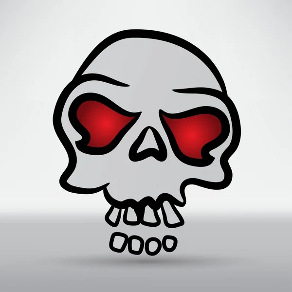 Skull, death symbol — Stock vektor