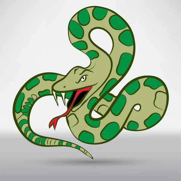 Dessin animé serpent symbole — Image vectorielle