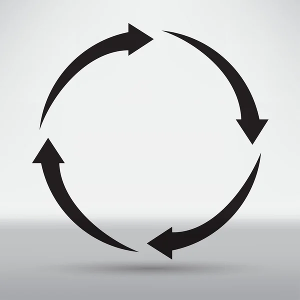 Abstract circle arrows icon — Stock Vector