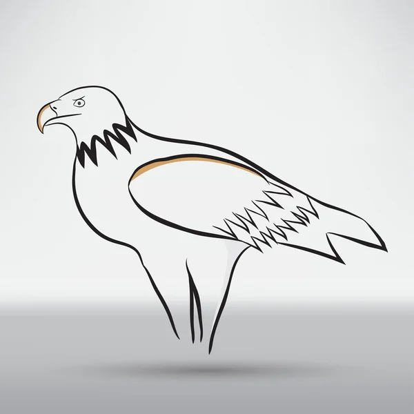 Icono de ave águila — Vector de stock