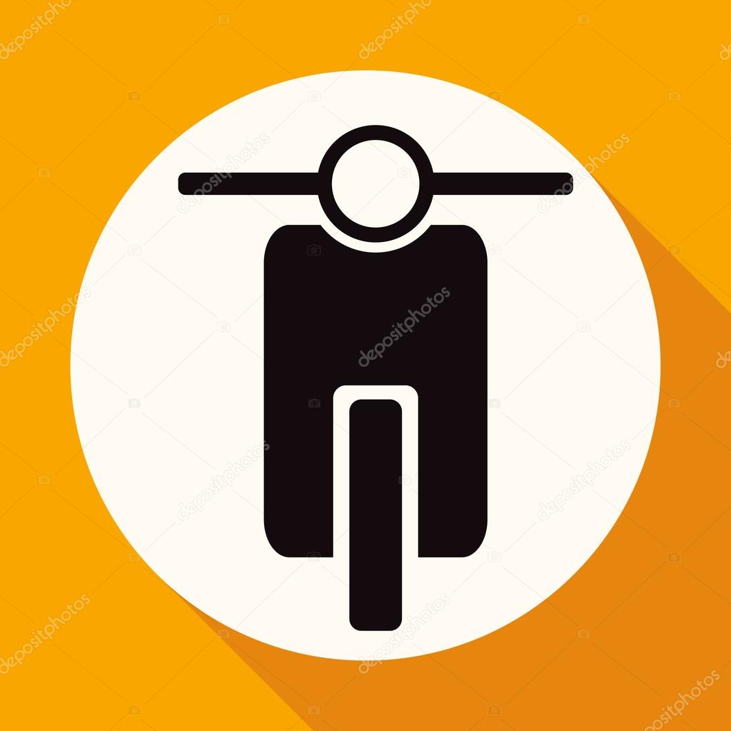 Motorbike front, scooter icon