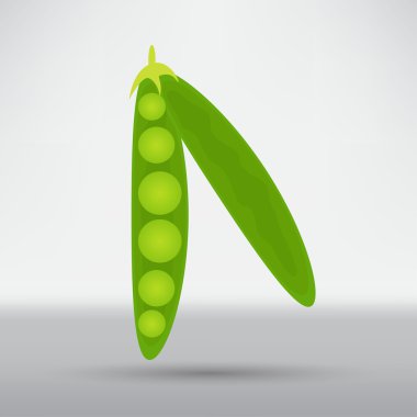 Yeşil bezelye pod simgesi