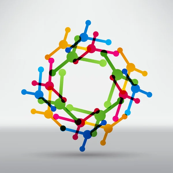 Molekülleri, bilim simgesi — Stok Vektör