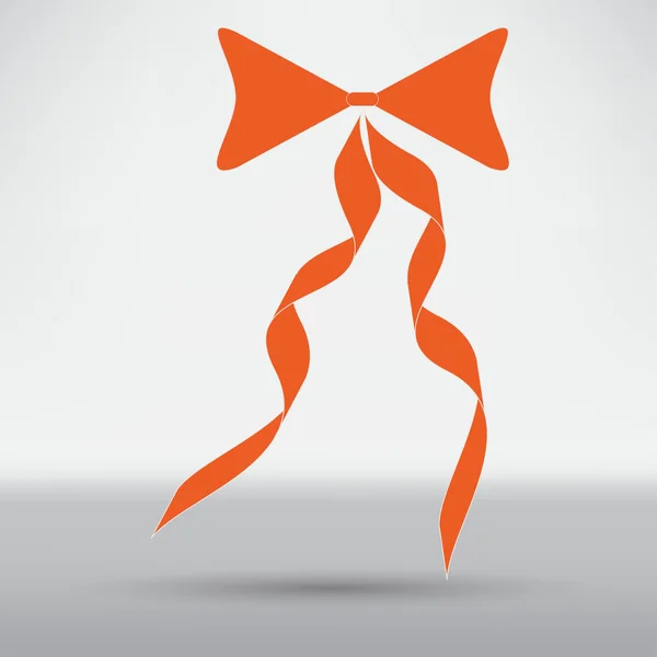 Bow with ribbon icon — ストックベクタ