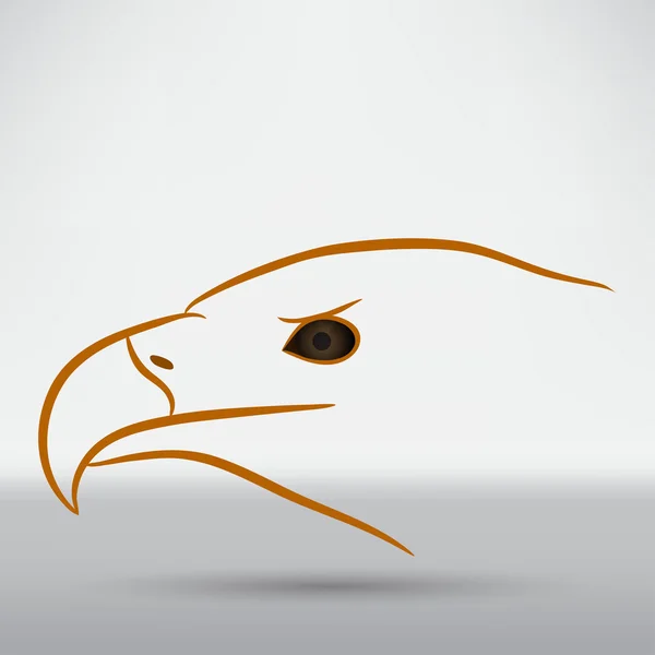 Eagle head, bird icon — 图库矢量图片