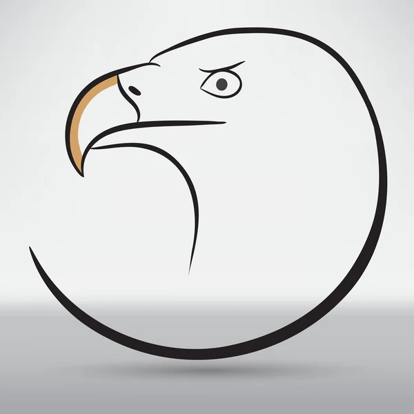 Eagle head, bird icon — 图库矢量图片