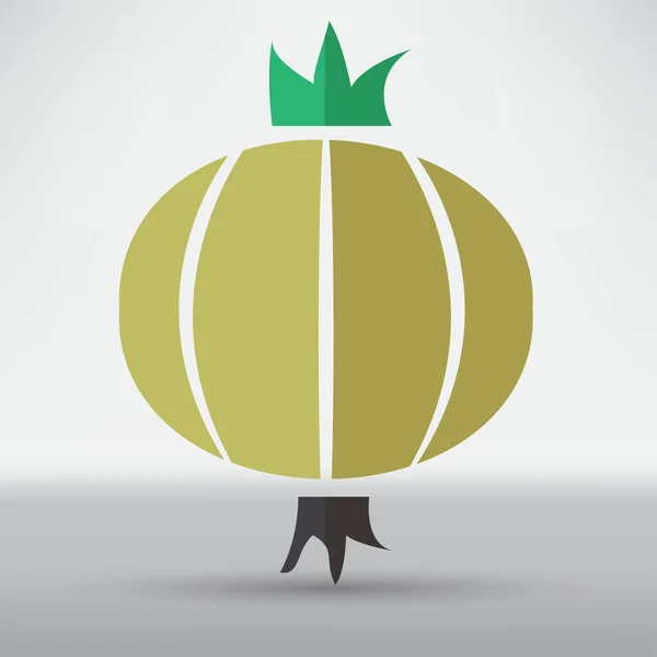 Onion , vegetable symbol — 图库矢量图片