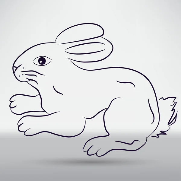 Cartoon rabbit, bunny — Stockvector