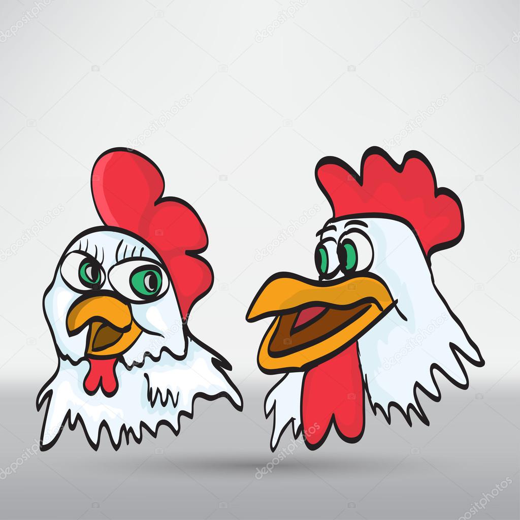 Funny cartoon chickens Stock Illustration by ©slasny1988 #76160853