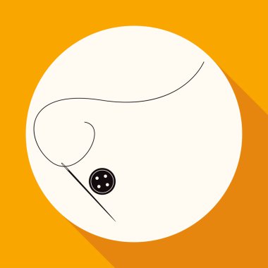 İğne ve düğme simgesi