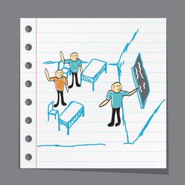 çizgi film profesör öğrencileri ile