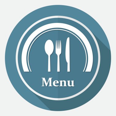 Restoran Menü retro poster üzerinde beyaz bir daire