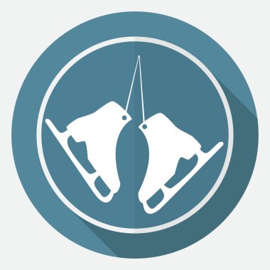 Simgesi buz pateni beyaz daire