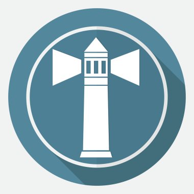 Icon Lighthouse on white circle clipart
