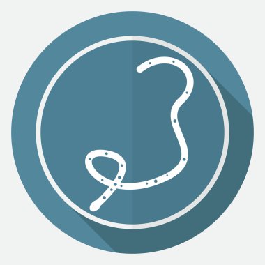 Simge virüs üstünde beyaz bir daire