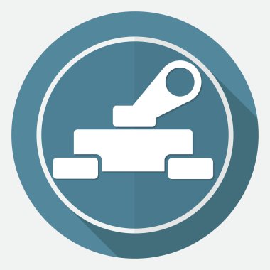 Tank kutsal kişilerin resmi üstünde beyaz bir daire