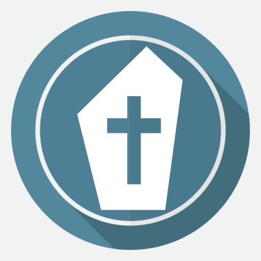 Mezar kutsal kişilerin resmi üstünde beyaz bir daire