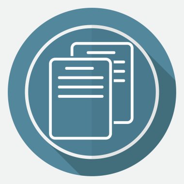 Simge belge üzerinde beyaz bir daire