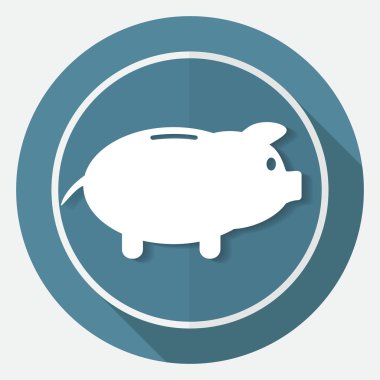 Simge para çantası beyaz daire