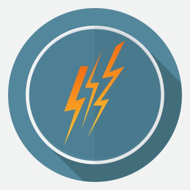 Simge yıldırım bölmesinin beyaz daire