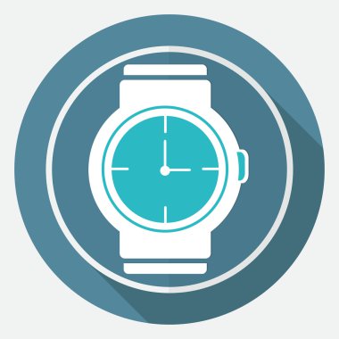 Beyaz daire simgesi kol saati