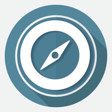 Beyaz daire pusulasına simgesi