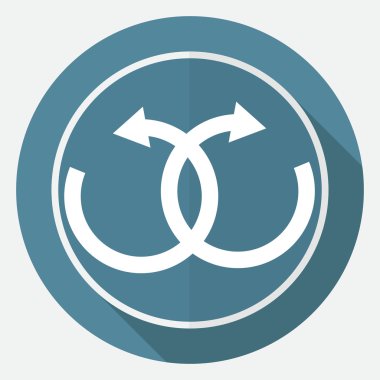 Beyaz daire sonsuzluk işareti