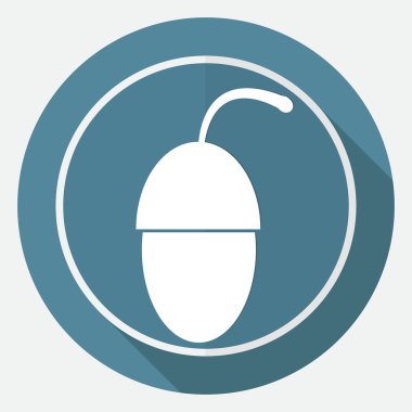 Simgesi meşe palamudu beyaz daire