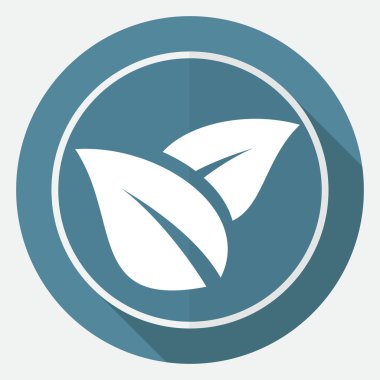 Beyaz daire yaprağına simgesi