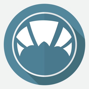 Ekmek kruvasan beyaz daire