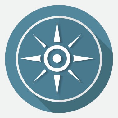 Beyaz daire pusulasına simgesi