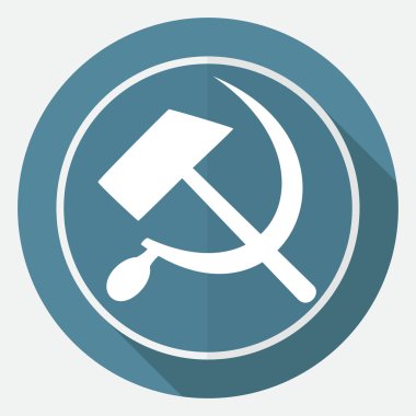 Beyaz daire simgesi Orak çekiç