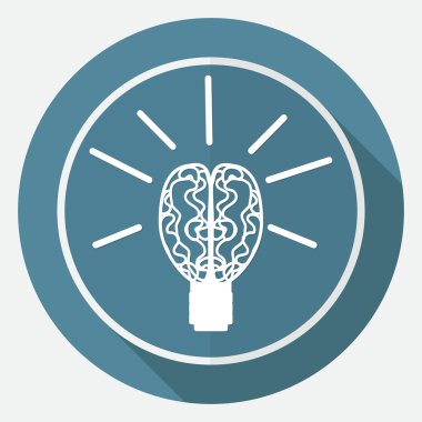 Simge ampul beyaz daire